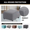 Ottoman Cover S/M Jacquard Durable Thicken Storage Stool Covers Stretch Footrest Furniture Protector Rectangle Slipcover Home