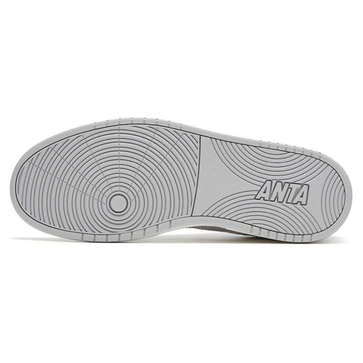 Anta Classic Series Non-Slip Wear-Resistant Low-Top Skate Shoes Men Sneakers Gray White 112318057-2