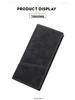 Vintage Ultra-Thin Men's Long Wallet: Multi-Card Slot with Zipper, Soft Leather Clutch Bag