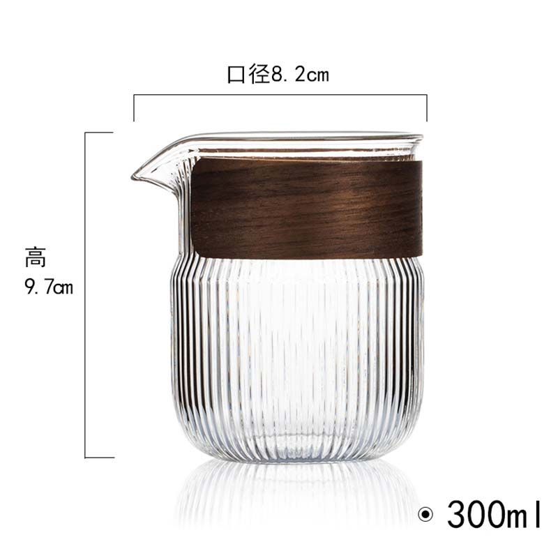 

Vertical Stripe Tea Cup Set, Tea Divider, Anti-ironing, Walnut Buckle, Thickening, Creative, Simplicity, Household, Male 300ml