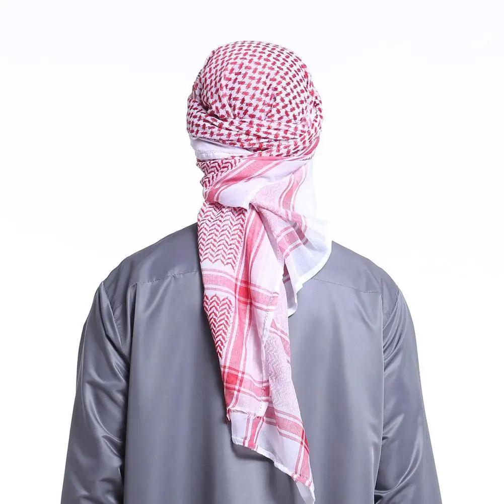 Islamisk Foulard Skjerf Menn Arabisk Hodeplagg Hijab Skjerf Jersey Turban Arabisk Hodeplagg For Kvinner Muslimske Klær Bønn Turbante