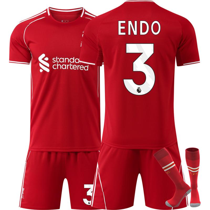 2526 Liverpool Home No. 3 Wataru Endo Jersey
