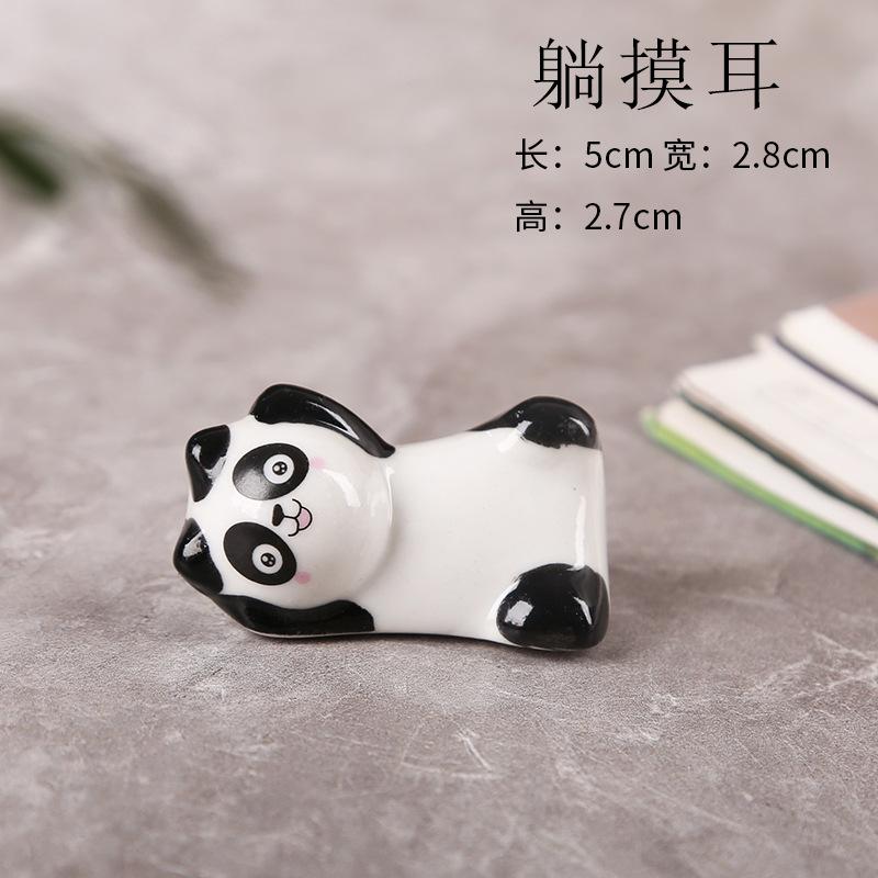 1Pcs Cute Panda Pillow Chopsticks Holder Japanese Ceramic Chopstick Ceramic Home Decor Spoon Holder Tableware Kitchen Tools