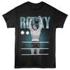 Rocky - The Champ - Officially Licensed - Black Solid Front Print Adult Short Sl