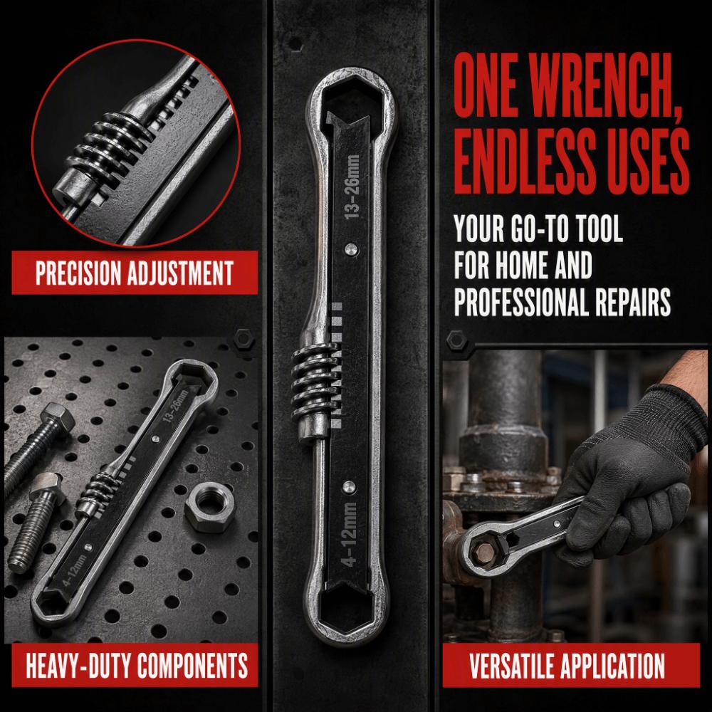 Precision Ratchet Mechanism Adjustable Hex Head Wrench Mechanical Maintenance