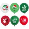 Set of 50 Christmas 12-Inch Latex Balloons: Santa & Tree Design for Party Decor