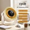 Compact USB Desktop Fan with Digital Display - Silent High-Speed for Office & Home