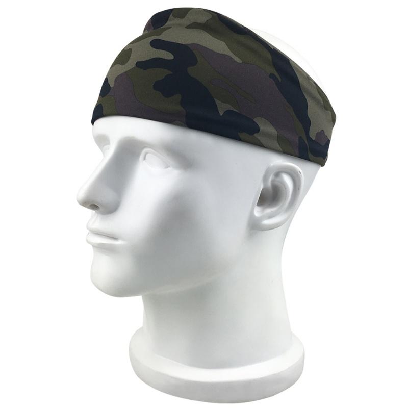 Men's Sports Headband Sweat-Absorbent Quick-Drying Breathable Tennis Fitness Running Head Bandage Outdoor Sports Sweatbands