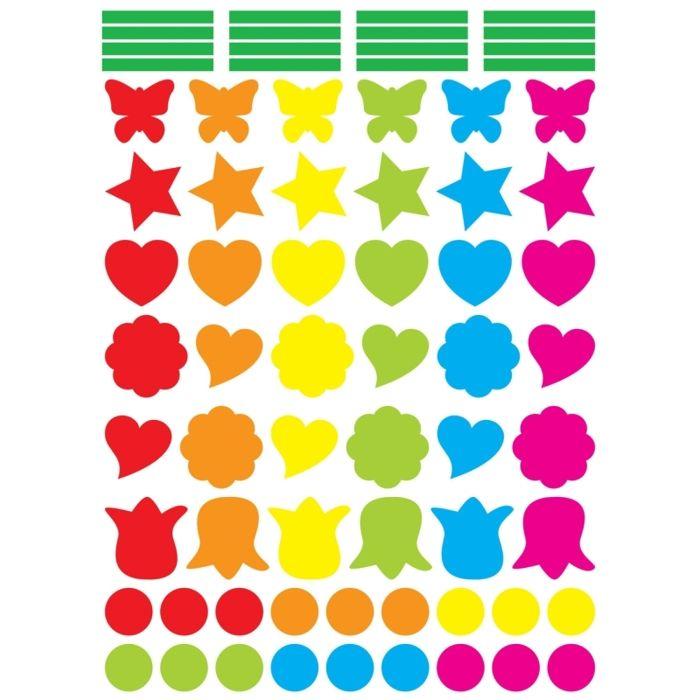 Gommettes - CTOP - 140 pièces - Formes variées - Couleurs assorties