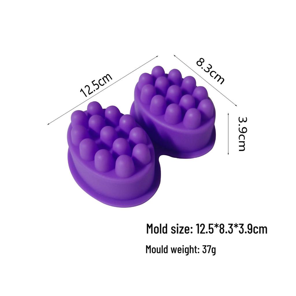 9-Cavity Oval Silicone Massage Soap Mold for DIY Handmade Soap