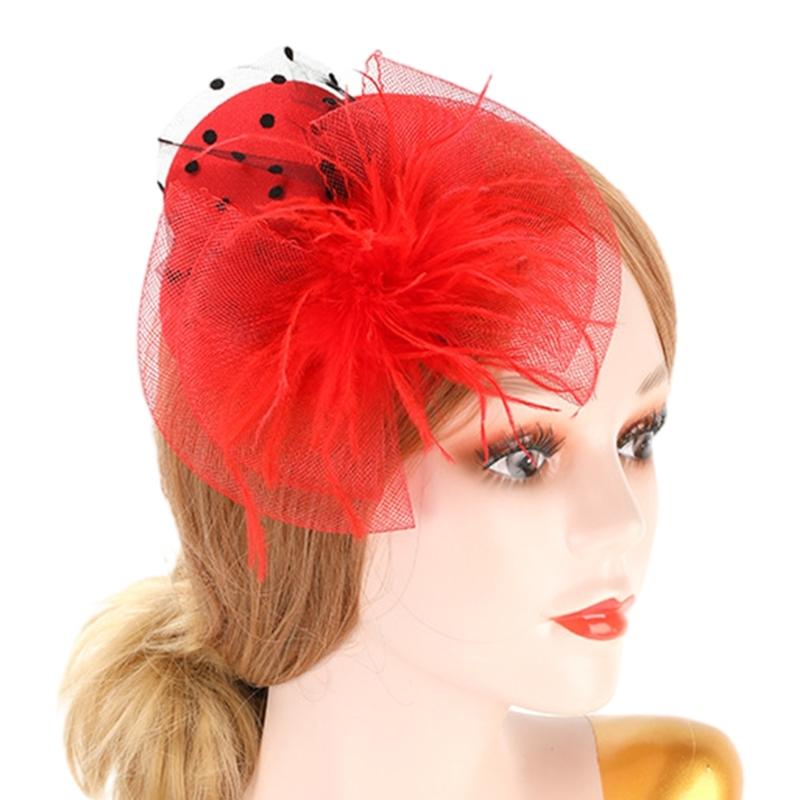 Feather Top Hat Shape Hair Clip Girls Halloween Hair Hairpins Lovely Hair Clip