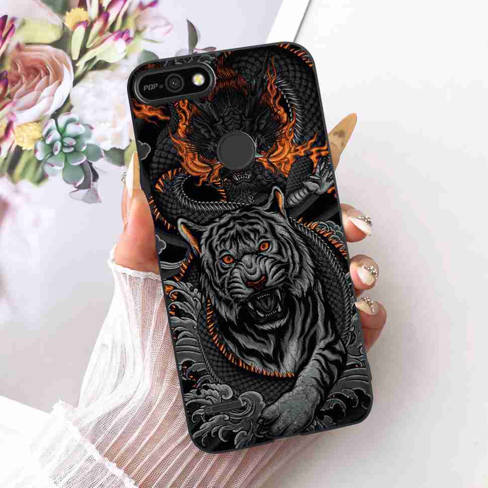 For Tecno Pop 2 F B1c Case Cartoon Lion Butterfly Silicone TPU Black Cover For Tecno Pop 2F POP 2F 5.45" Phone Cases Coque