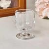 Copo de Vidro Gravado Vintage Mini Taça de Vinho de Fruta Elegante Taça de Vinho de Sobremesa com Haste Copo de Shot de Alto Valor