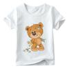 Unisex Childrens Cartoon Bear TShirt Short Sleeve round Neck Numbers 112 Years Old Kids Casual Fashion Clothing