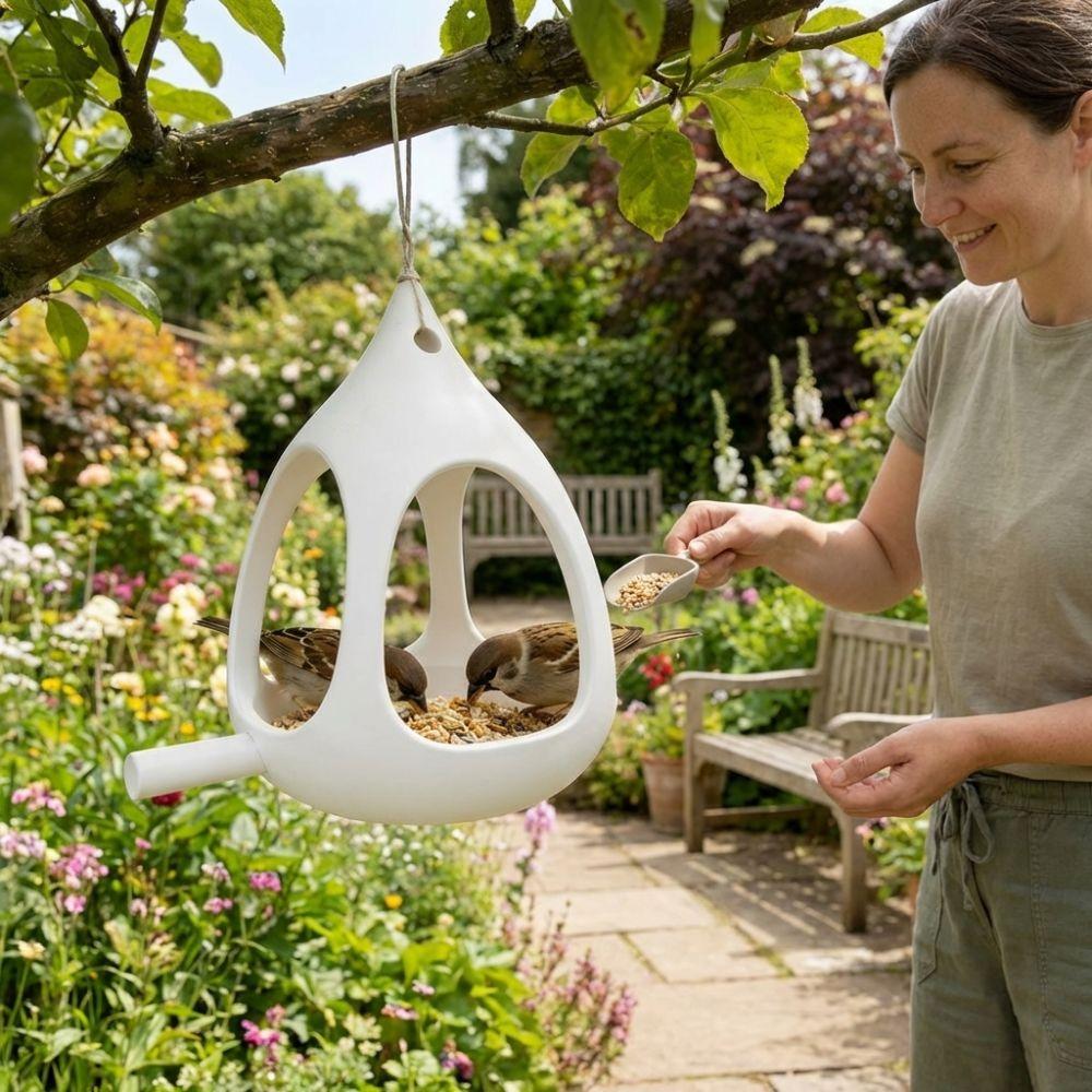 Water-Resistant Bird Feeder House Plastic Feeding Station Hummingbird Feeder  Tree Hanging
