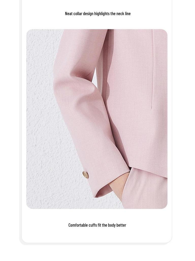 Petite Women's White Short Suit Set: High-End Casual Blazer Jacket for Spring/Autumn 2025