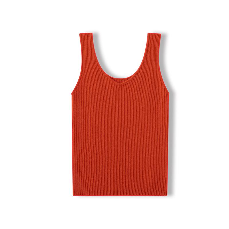 Damen Slim Fit Kaschmir-Camisole - Schmeichelhaftes ärmelloses Strickoberteil