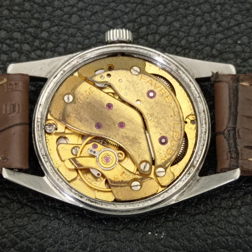 VINTAGE FAVRE LEUBA SEA KING HAND-WINDING SWISS MENS SIGN CASE WATCH A702028-5 R208-a702028