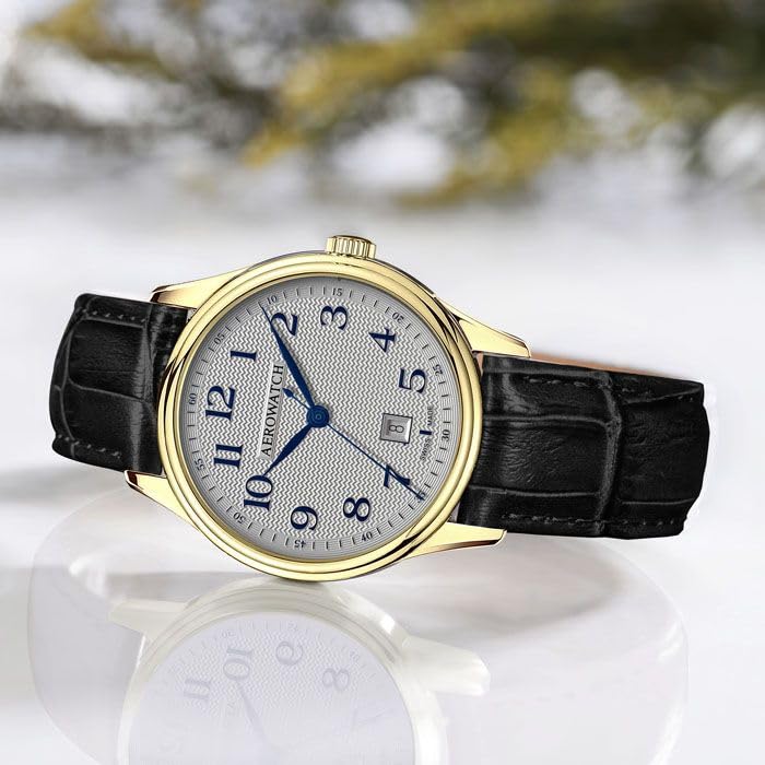 Aerowatch A49101 JA05 Date Swiss Black Women's Watch, Made,