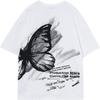 Vamtac Butterfly Graphic Tees Men Y2K Oversized Vintage T Shirts Loose Streetwear Short Sleeves Summer Tops