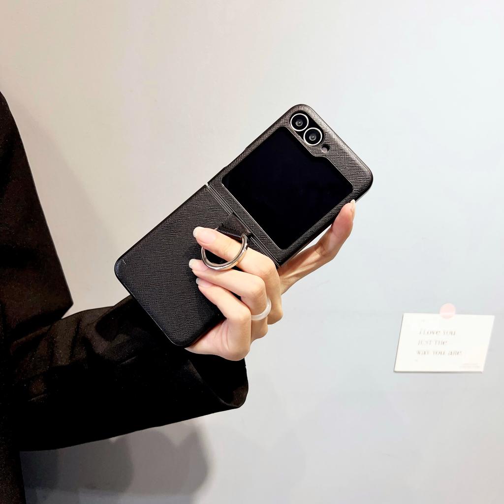 For Samsung Galaxy Z Flip7 FE 5G/Z Flip6 5G Case Ring Holder Hard PC Protective Phone Cover