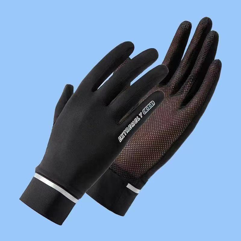 

Женские летние перчатки без пальцев из ледяного шелка с защитой от УФ-лучей - Дышащие, с сенсорным экраном, для велоспорта, безопасные для электромобилей One Size