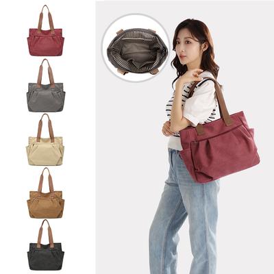 Canvas Tasche Tragetasche Damen Schultertasche Große Kapazität Pendler Tragetasche