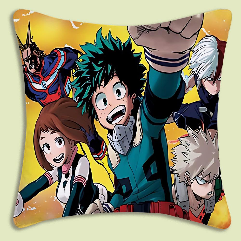 Anime Hunter x Hunter Pillow Covers Cartoon Sofa Decorative Home Doublesided Printing Short Plush Cute Cushion Cover