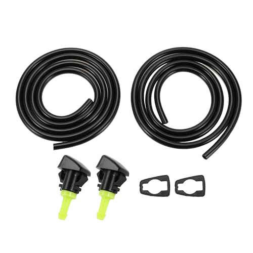 

TUCKBOLD Форсунка омывателя лобового стекла для Dodge Grand Caravan 2008-2020 Форсунка омывателя лобового стекла № 5303833AA Передняя Черная Зеленая 2 Прокладки 1 Метр Шланга