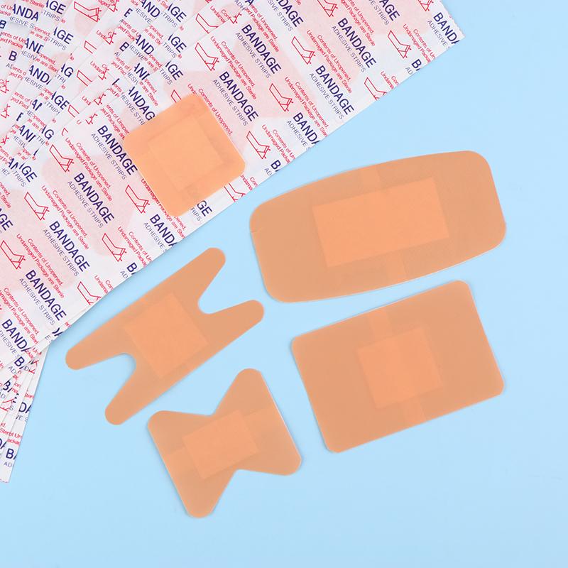 50Pcs Finger Waterproof Bandage Breathable Band Wound Dressing Medical Tape Wound Plaster Emergency Bandaids For First Aid