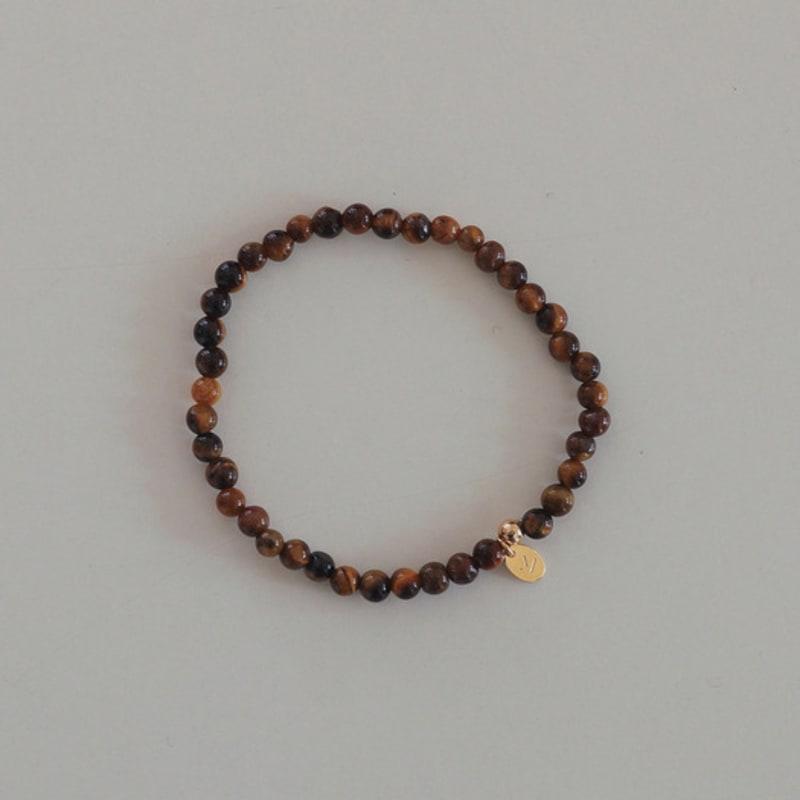 modernlike 14k gold hopi tiger eye stone bracelet 4mm
