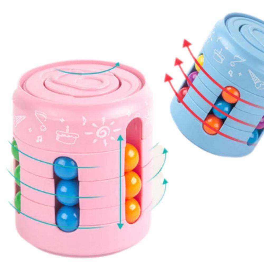 Magic Rotating Beans Puzzle Cube Game Kid's Adult Fingertips Fidget Decompression Game Montessori Educational Toys Children Gift