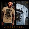 Infantry T-shirt Army Infantryman Grunt Raise Hell 11B Combat Veteran Tee