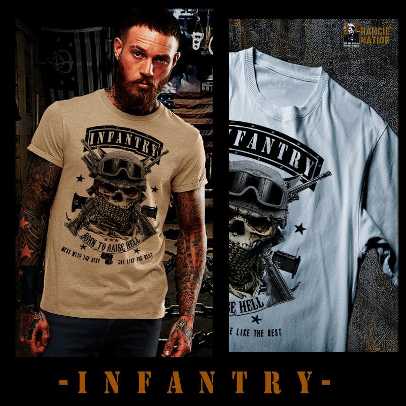 

Infantry T-shirt Army Infantryman grunt raise hell 11B Combat Veteran tee 4XL
