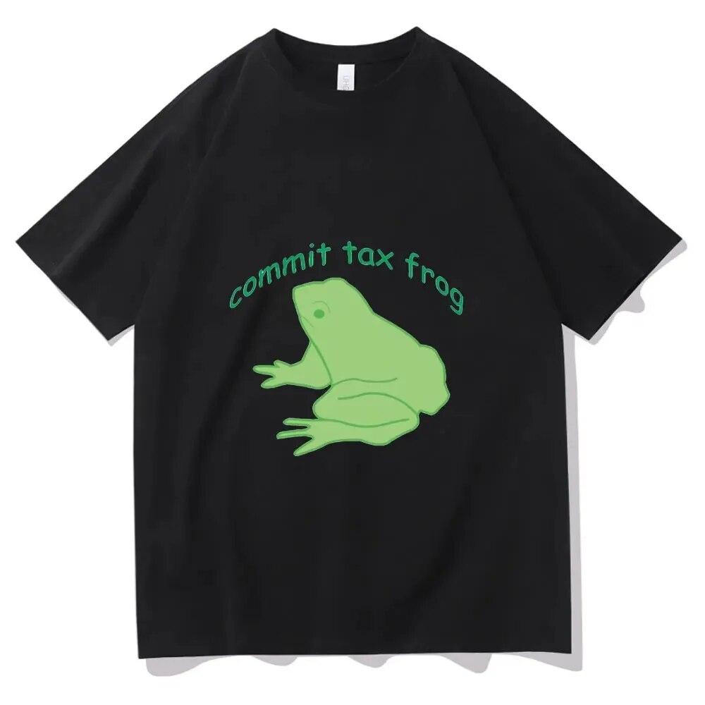 100% Cotton T Shirt Commit Tax Fraud Printed Cartoon T- Shirt Graphic Casual Tops Short Sleeve Plus Size Unisex Women Clothing Unisex