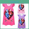 Charming New Kids Flying Sleeve Dress Descendants 4 Halloween Girl's Nightgown With Milk Silk Fabric Ideal For Summer Wear