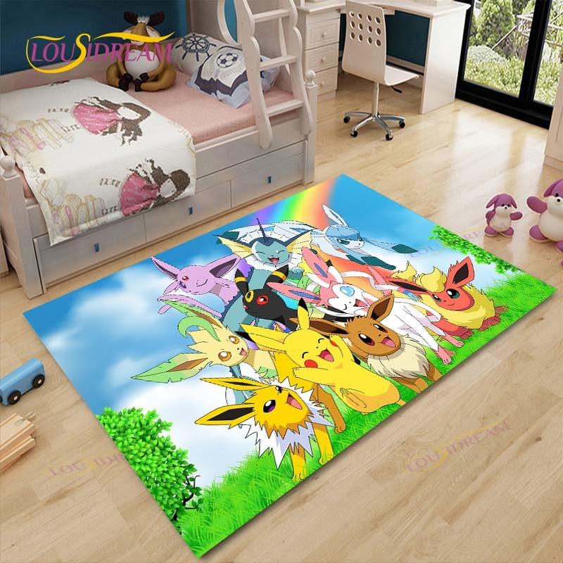 

Pokemon Rug Cartoon Carpets Anime Carpet Living Room Tea Table Mats Bedroom Rug Washable Floor Mats Household Area Mat Gift 120cm x 160cm