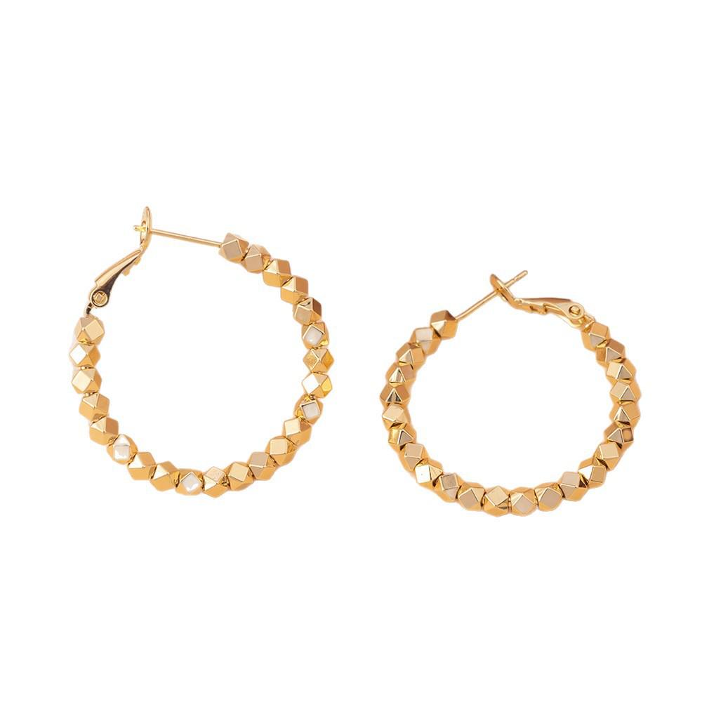 Náušnice čtvercové obruče a velké kruhové náušnice s jehlou ze stříbra S925: Niche Design, Lehký Luxus, Špičkové Šperky