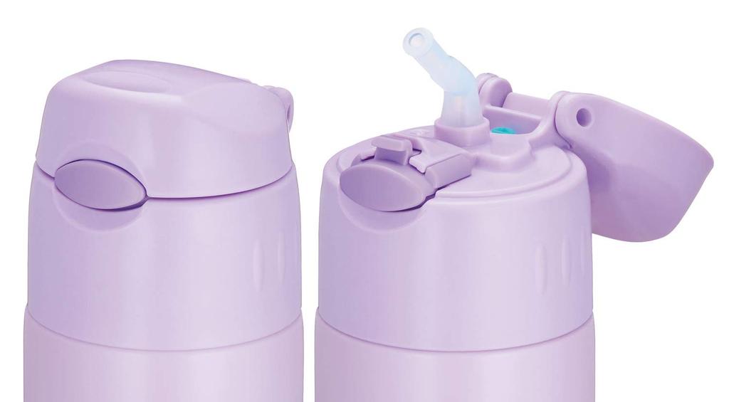 Thermos Water Bottle Vacuum Insulated Straw Bottle Light Purple 550ml LPL FHL-551