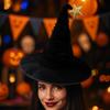Star Wizard Cap Velvet Halloween Cap Easy To Storage Halloween Witch Hat  Children