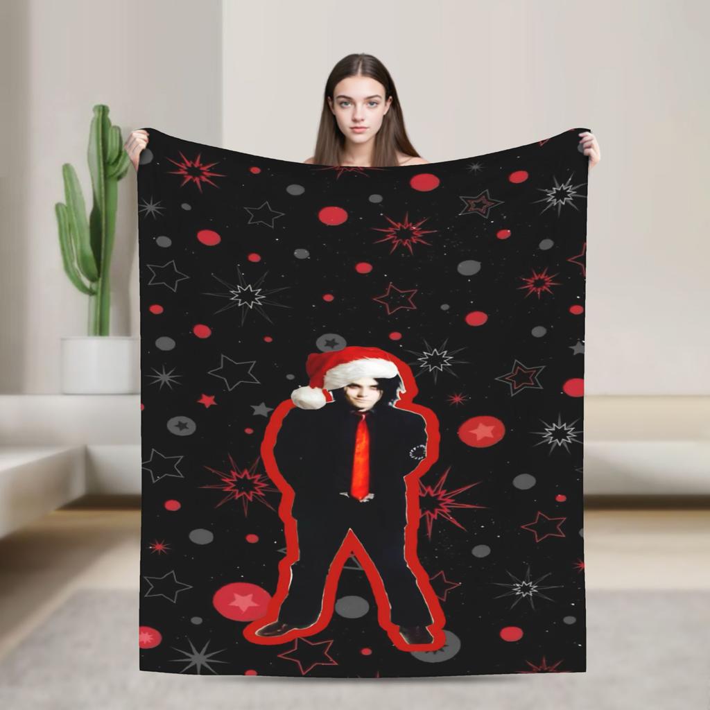 G-Gerard Way MCR Blanket Quality Warm Soft  Throw Blanket Winter Students Living Room Street Trend Bedspread
