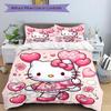 3pcs Hello Kitty's Heartfelt Adventure Bedding Set, Including 1 Quilt Cover and 2 Pillow Shams, Without Filling, Soft and Comfortable Home B
