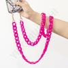 European and American Fashion Solid Color Acrylic Chain Mobile Phone Chain Long Neck Hanging Convenient Messenger Mobile Phone Hanging Chain 