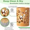 Bamboo Toothbrush Holder for Bathroom Toothbrush Cup with Drainage Quick Drying Bathroom Cup Toothpaste Holder Degradable Cup.