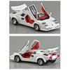 1/32 Lamborghini Countach LP500S Simulation Alloy Car Model Diecast Toys Children Toy Car Sound & Light Pull Back Birthday Gift