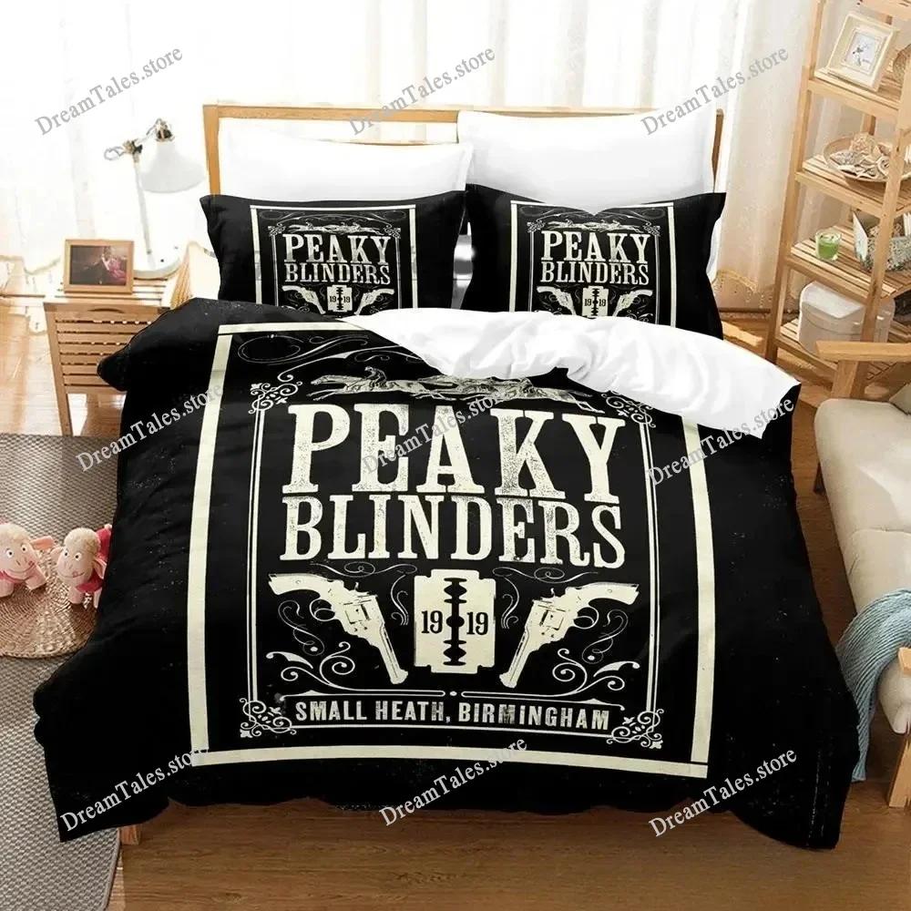 3D Print Peaky TV Blinders Bedding Set Boys Girls Twin Queen King Size Duvet Cover Pillowcase Bed Boys Adult Home Textileextile
