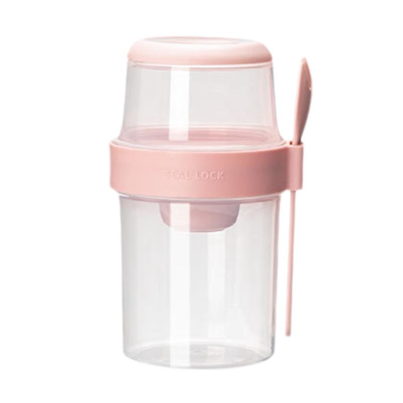 1 szt. Śniadanie owocowe owies jogurtowy kubek na sałatkę z pokrywką i łyżką dwuwarstwowe pudełko do przechowywania żywności pudełko bento Fitness miska stożkowa o obniżonej zawartości tłuszczu