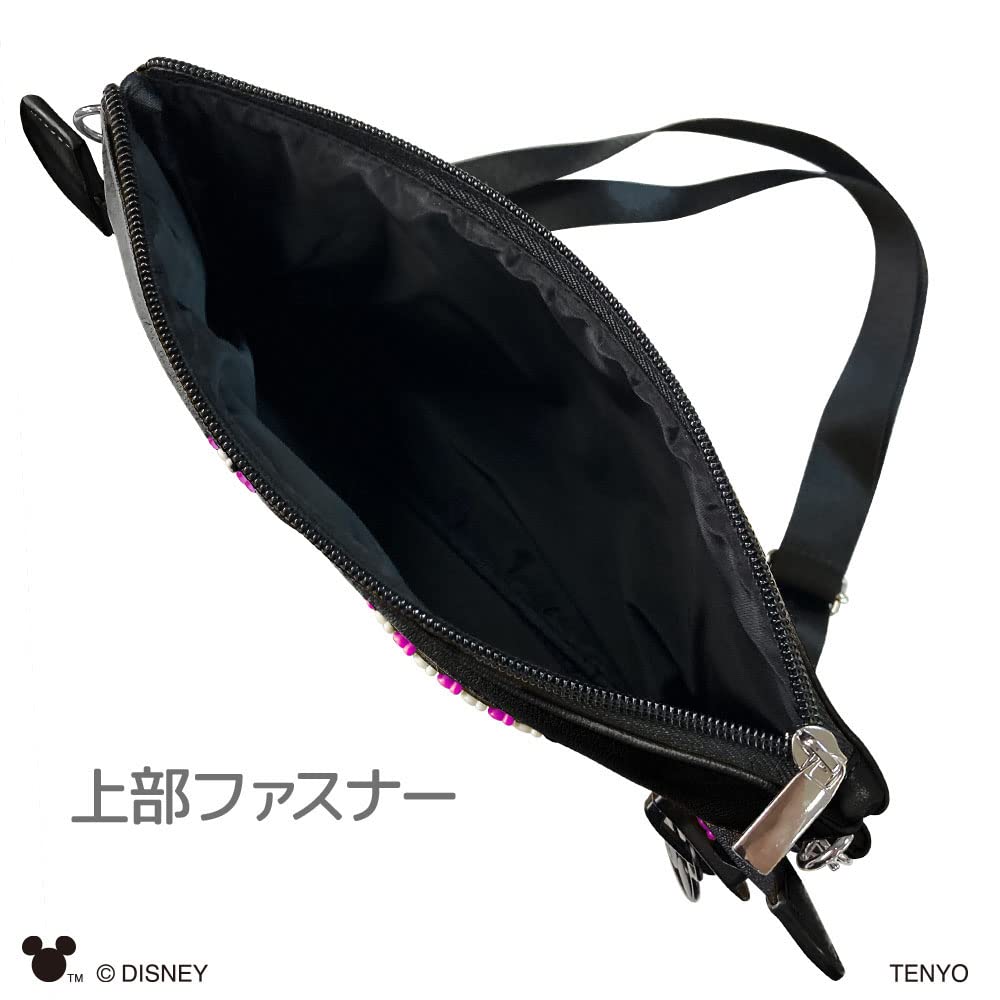 Tenyo Stylish Sacoche with Mickey Mouse Hand Black M-ZIP Design,