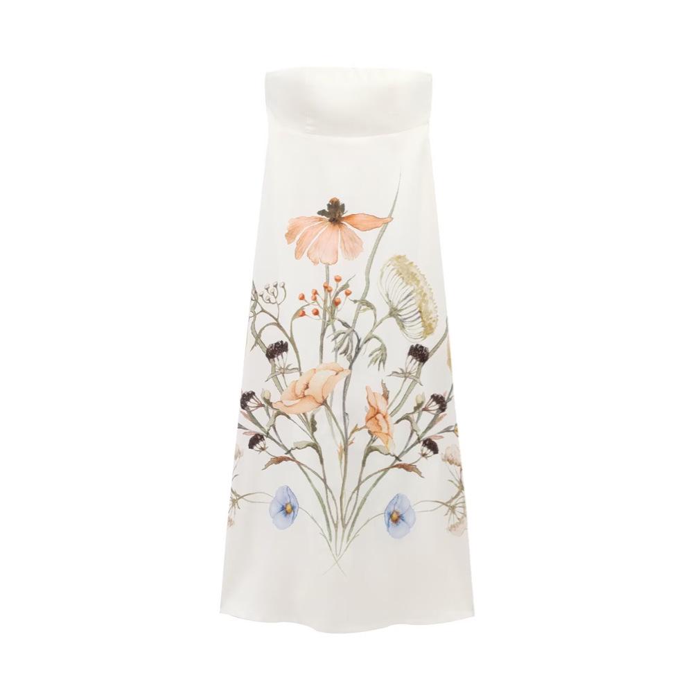 

2025 Spring/Summer Women s Slim Fit Strapless Casual Bodycon Dress L