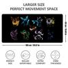 Kawaii Japan Anime Mouse Pad PC Colorful  Eevee Gamer Cabinet Mousepad HD Keyboard Rug Laptop Gaming Rubber Desk Mat